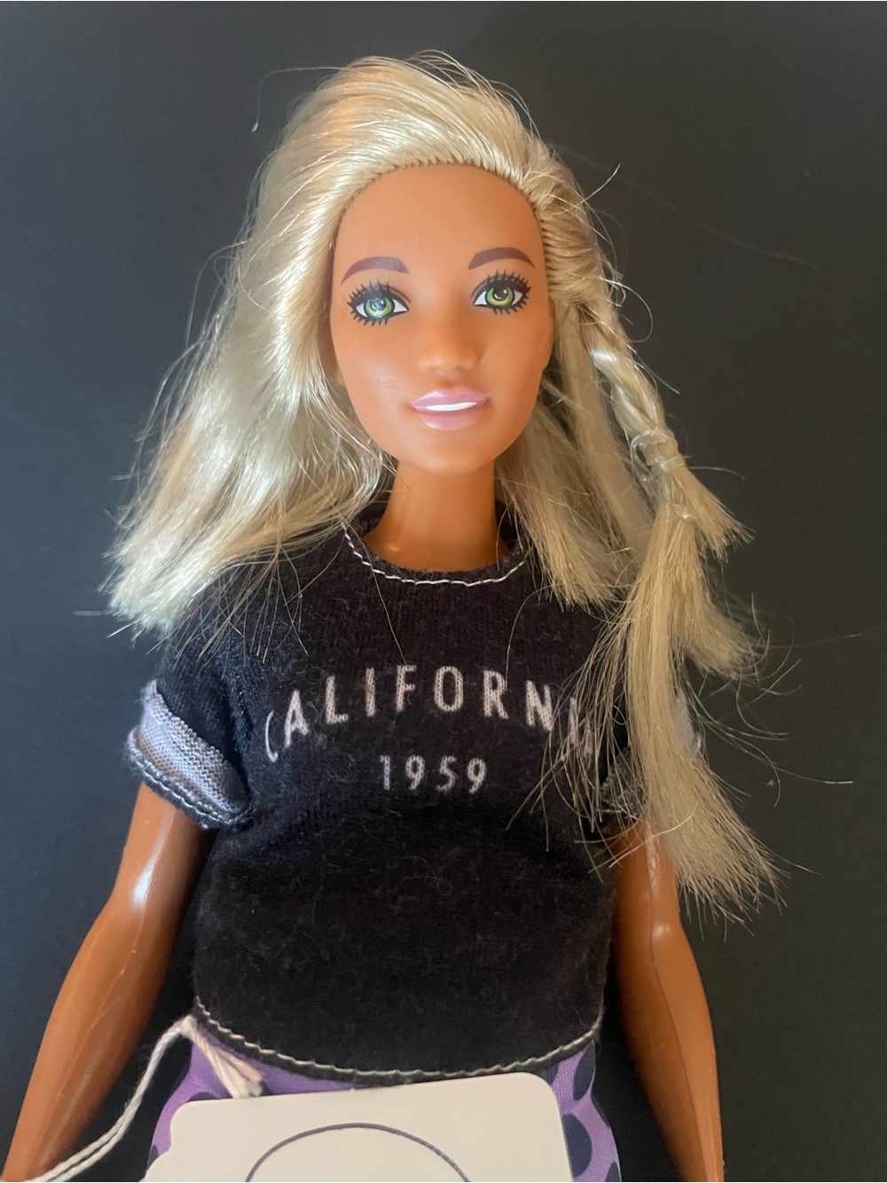Barbie Blonde Doll in Black California 1959 Tee